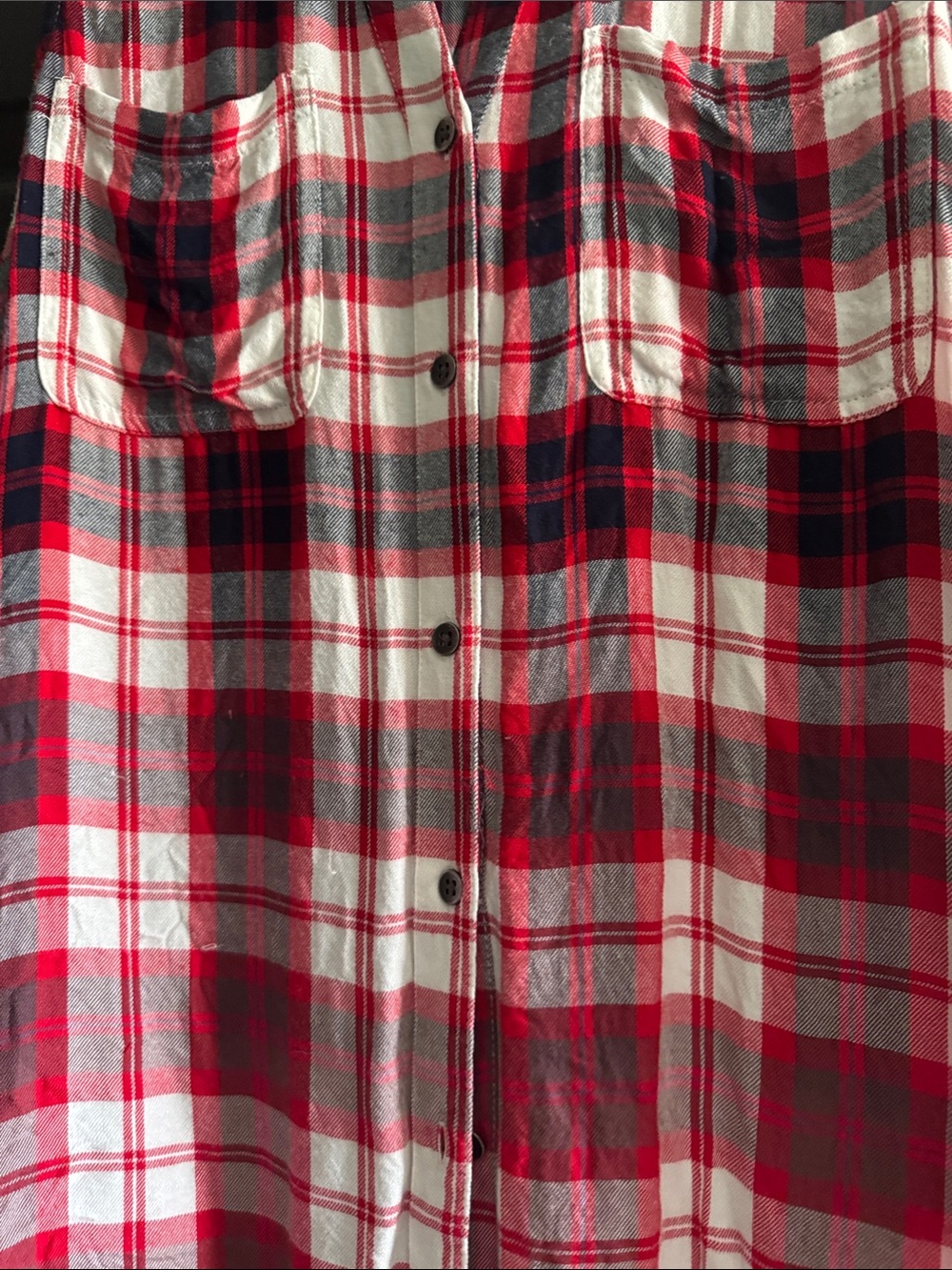 Rock & Republic Red Black White Plaid Shirt - Classic Flannel Look - Picture 4 of 5